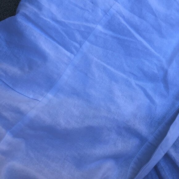 Women's Linen Blend Button Down Shirt XL Women's White Long Sleeve Collared Top - Picture 5 of 9